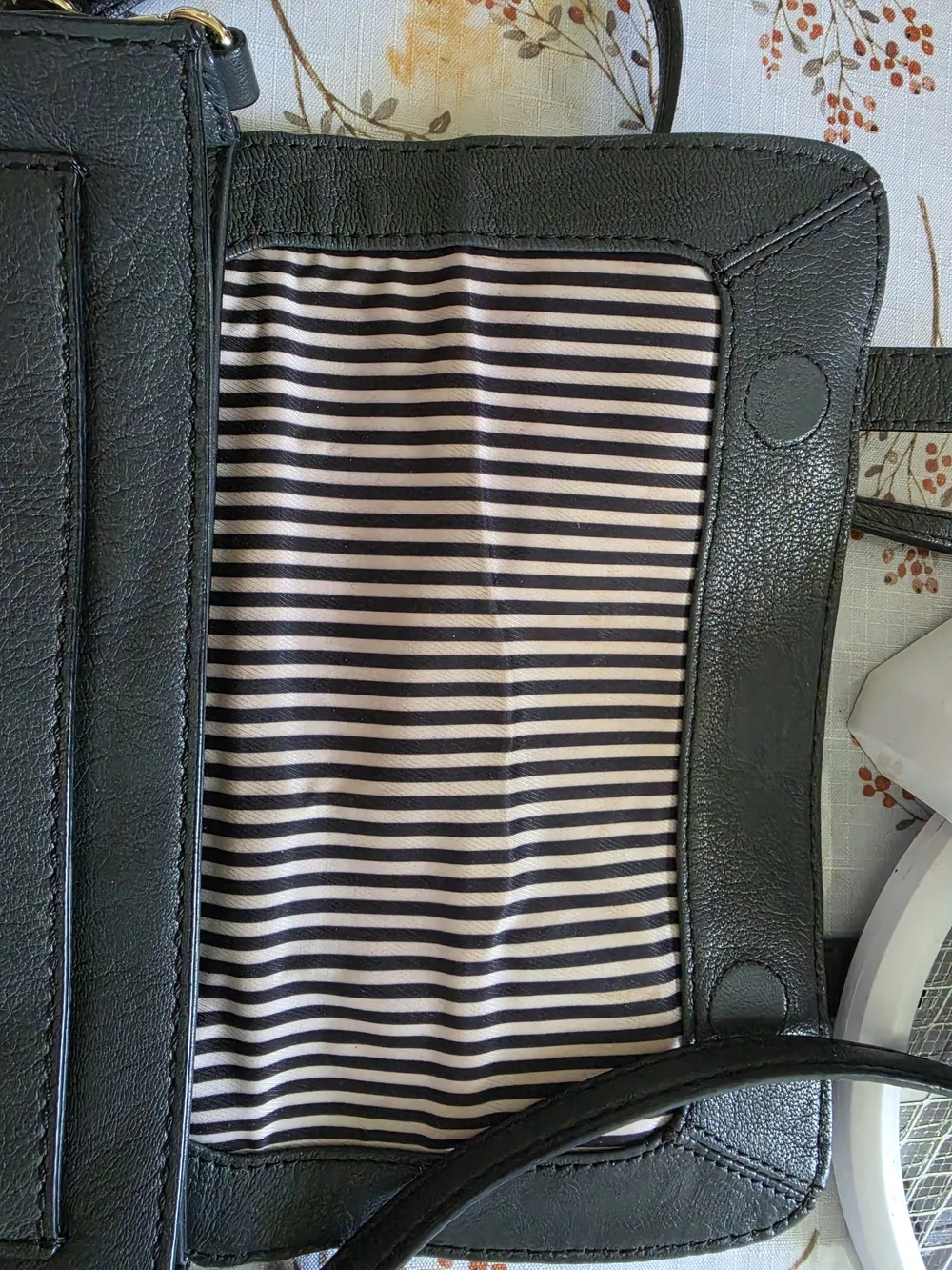 kate spade Black Leather Satchel with Gold Hardware